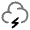 Cloud Bolt Minimalistic Icon from Solar Line Duotone Set