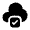 Cloud Check Icon from Solar Bold Set
