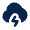 Cloud Lightning Fill Icon from Mingcute Fill Set