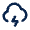 Cloud Lightning Line Icon from Mingcute Line Set