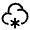 Cloud Snowfall Icon from Solar Linear Set