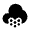 Cloud Snowfall Minimalistic Icon from Solar Bold Set