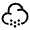 Cloud Snowfall Minimalistic Icon from Solar Linear Set