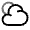 Cloud Sun Icon from Solar Line Duotone Set