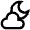 Cloudy Night Icon from Atlas Line Set