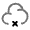 Clound Cross Icon from Solar Line Duotone Set