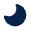 Moon Fill Icon from Mingcute Fill Set