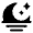 Moon Fog Icon from Solar Bold Set