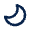 Moon Line Icon from Mingcute Line Set