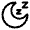 Moon Sleep Icon from Solar Linear Set