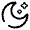 Moon Stars Icon from Solar Broken Set