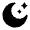 Moon Stars Icon from Solar Bold Set