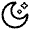 Moon Stars Icon from Solar Linear Set