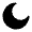 Moon Icon from Solar Bold Set
