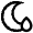 Rain Drop Moon Icon from Atlas Line Set