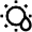Rain Drop Sun Icon from Atlas Line Set