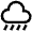 Strong Rain Icon from Atlas Line Set