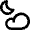 Weather Cloudy Night Icon from Nova Line Set