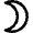 Weather Moon Crescent 1 Icon from Nova Line Set