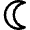 Weather Moon Crescent Icon from Nova Line Set