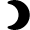 Weather Moon Crescent Icon from Nova Solid Set