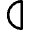 Weather Moon Half 1 Icon from Nova Line Set