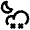 Weather Night Cloudy Snow Icon from Nova Line Set