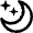 Weather Night Star Icon from Nova Line Set