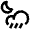 Weather Raining Night Icon from Nova Line Set