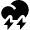 Weather Storm Icon from Nova Solid Set
