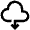 Arrow Down Cloud Icon from Atlas Line Set