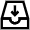 Arrow Down Papertray Icon from Atlas Line Set
