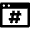 App Windows Hashtag Icon from Nova Line Set
