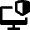 Monitor Security Shield Icon from Nova Solid Set