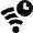 Wifi Network Clock Schedule Icon from Nova Solid Set