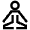 Seated Pose Icon from Atlas Line Set