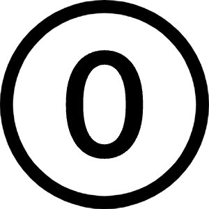 0 Circle Icon from Bootstrap Set