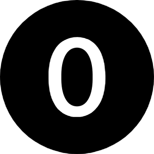 0 Circle Fill Icon from Bootstrap Set