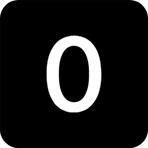 0 Square Fill Icon from Bootstrap Set