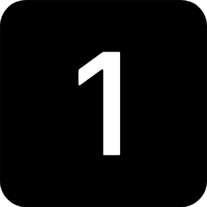 1 Square Fill Icon from Bootstrap Set