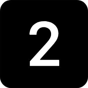 2 Square Fill Icon from Bootstrap Set