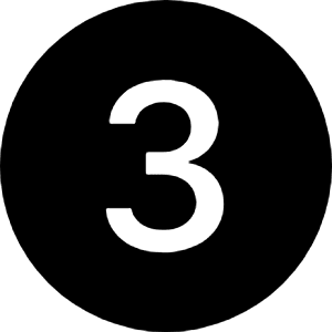 3 Circle Fill Icon from Bootstrap Set