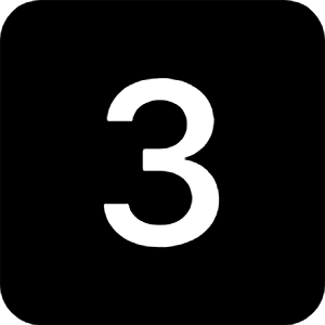 3 Square Fill Icon from Bootstrap Set