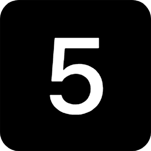 5 Square Fill Icon from Bootstrap Set