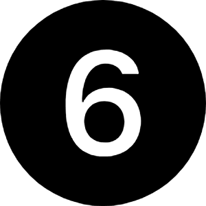 6 Circle Fill Icon from Bootstrap Set