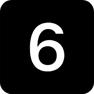 6 Square Fill Icon from Bootstrap Set