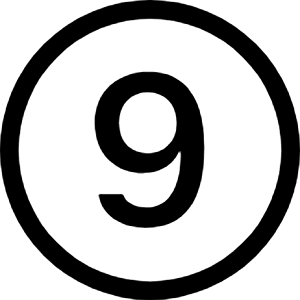 9 Circle Icon from Bootstrap Set