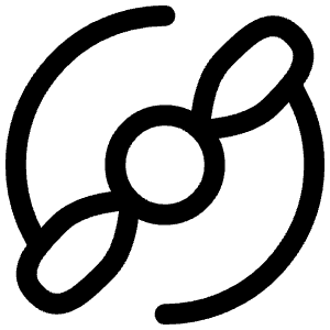 Airplane Rotation Icon from Iconoir Regular Set