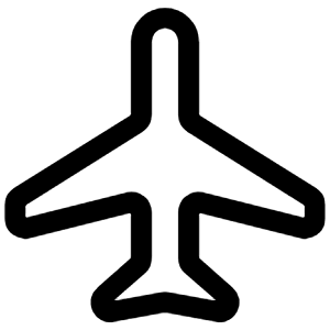 Airplane Icon from Iconoir Regular Set