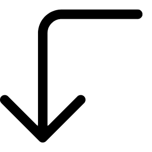 Arrow 90deg Down Icon from Bootstrap Set